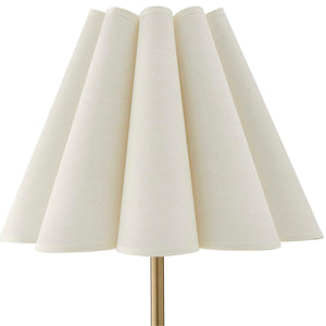 Uttermost Uttermost Lilabet Brass-Plated Table Lamp With Deeply Fluted White Shade, Warm Diffused Glow, Versatile Style 30539-1