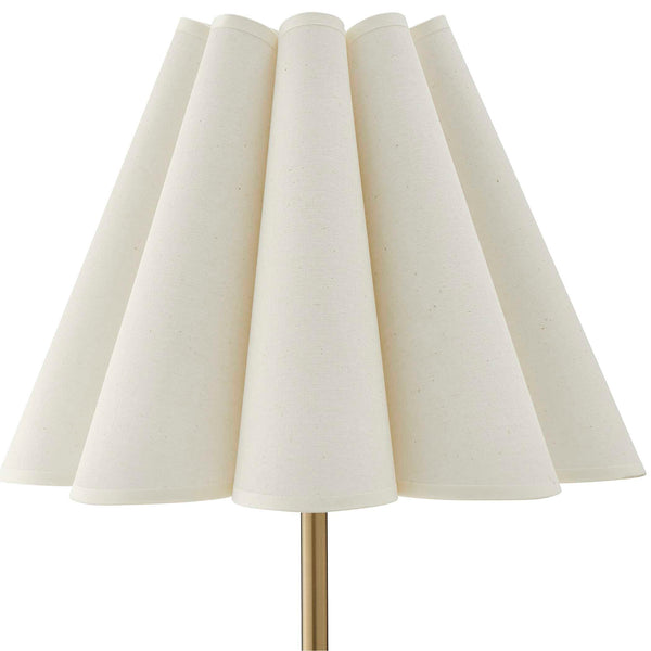 Uttermost Uttermost Lilabet Brass-Plated Table Lamp With Deeply Fluted White Shade, Warm Diffused Glow, Versatile Style 30539-1