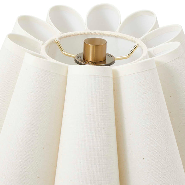 Uttermost Uttermost Lilabet Brass-Plated Table Lamp With Deeply Fluted White Shade, Warm Diffused Glow, Versatile Style 30539-1