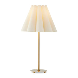 Uttermost Uttermost Lilabet Brass-Plated Table Lamp With Deeply Fluted White Shade, Warm Diffused Glow, Versatile Style 30539-1