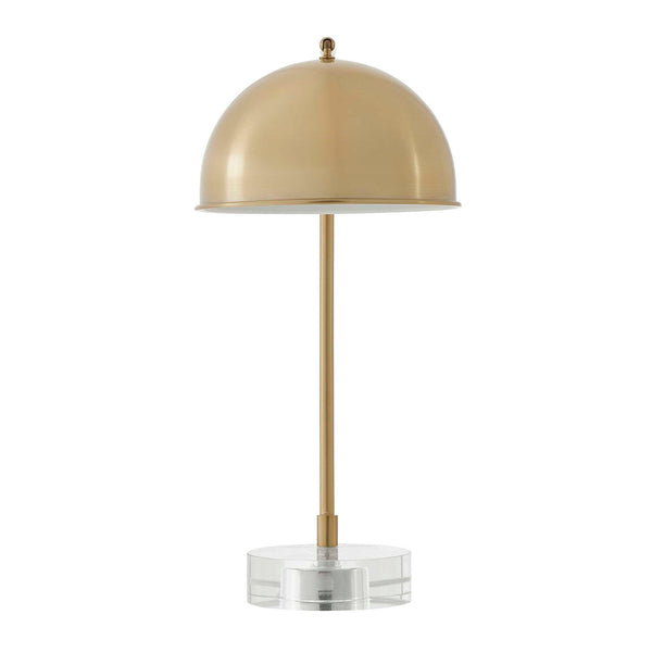 Uttermost Uttermost Romani Brass Desk Lamp — Antique Brass Finish, Crystal Foot, Curved Dome Shade For Task Lighting 30542-1
