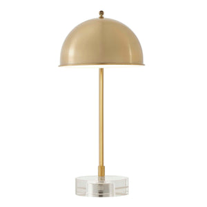Uttermost Uttermost Romani Brass Desk Lamp — Antique Brass Finish, Crystal Foot, Curved Dome Shade For Task Lighting 30542-1