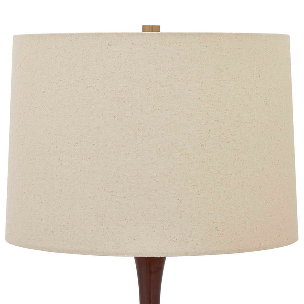 Uttermost Uttermost Colette Burgundy Table Lamp — 24"H Hand-Glazed Ceramic, Brass Accents, White Linen Shade, Elegant Ambient Lighting 30544-1
