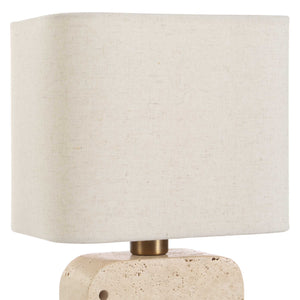 Uttermost Tusk Elephant Accent Lamp - Whimsical Beige Travertine With Brass Details, Perfect Decor! Brown Metal & Marble 30609-1