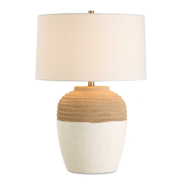 Uttermost Bellaby Two-tone Terracotta Table Lamp With Brass Accents & White Linen Shade For Elegance Brown,White Steel,Ceramic,Fabric 30564-1