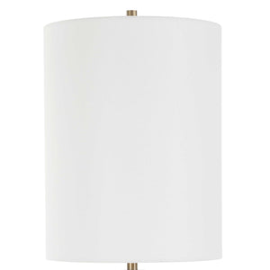 Uttermost York Crystal Buffet Lamp - Elegant Mid-century Design With Antique Brass Accents & Linen Shade Brass Glass,Iron,Fabric 30569-1