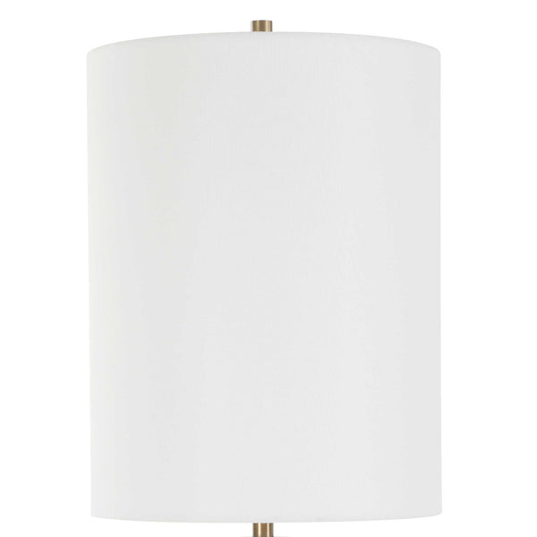 Uttermost York Crystal Buffet Lamp - Elegant Mid-century Design With Antique Brass Accents & Linen Shade Brass Glass,Iron,Fabric 30569-1