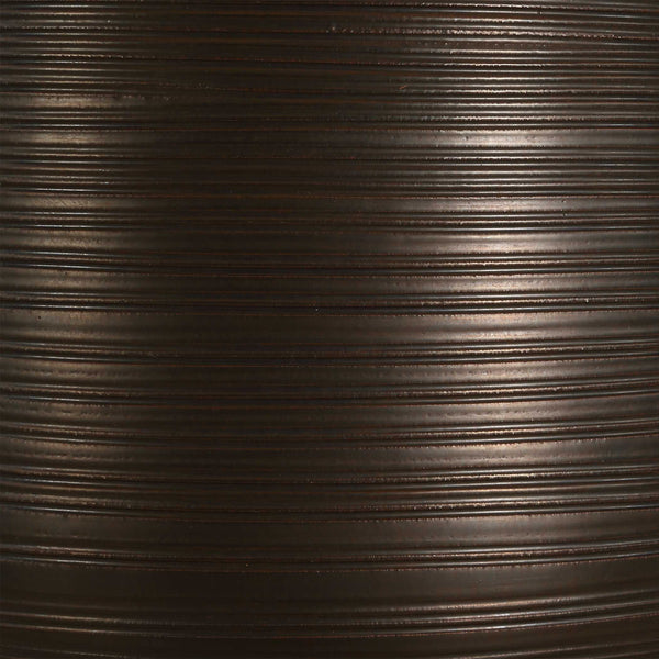 Uttermost Uttermost Calderone Bronze Table Lamp — 27.5" Dark Bronze Porcelain Base, Brass Accents & White Linen Shade 30602-1