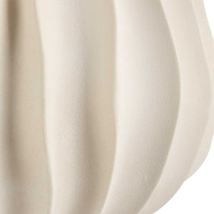 Uttermost Uttermost Javary Porcelain Table Lamp Matte Beige With Textured Ridges & Linen Shade For Cozy Rooms 30605
