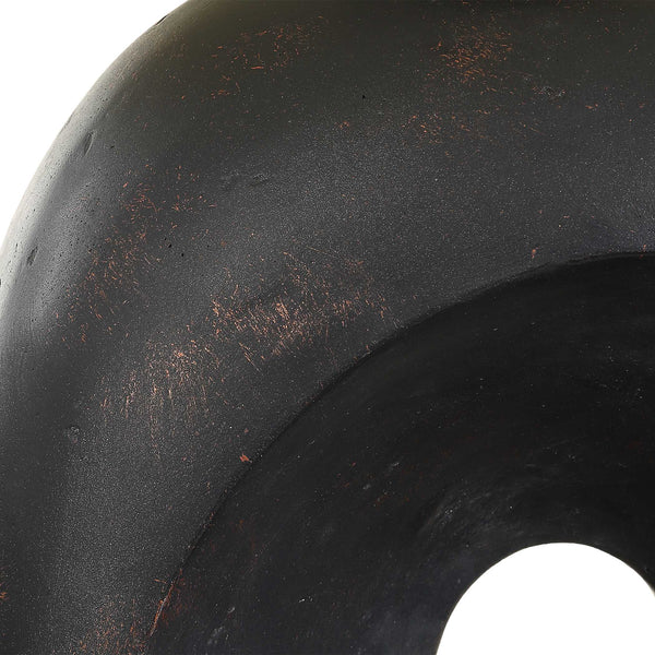 Uttermost Unique Concrete Base Outdoor Table Lamp With Weather-resistant Shade In Dark Bronze Finish Black,Bronze Concrete,Steel,Fabric 30574-1