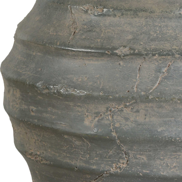 Uttermost Stratum Rustic Outdoor Table Lamp – Distressed Gray & Bronze Accents With Weather-resistant Shade Gray Concrete,Steel,Fabric 30616-1