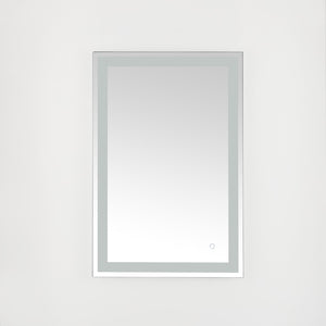 Safavieh HYATT, 24-Inch Aluminum LED Mirror – Sleek Silver & White Design for Modern Spaces, Easy Install LMR1000A