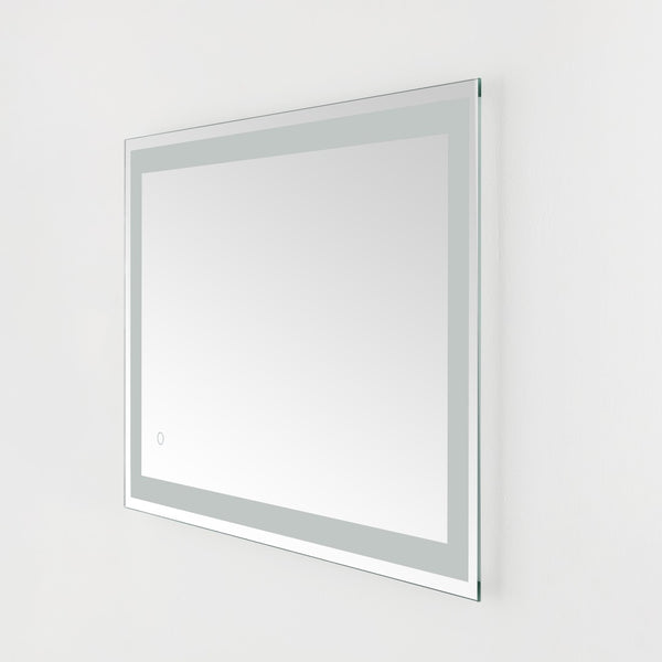 Safavieh HYATT, 24-Inch Aluminum LED Mirror – Sleek Silver & White Design for Modern Spaces, Easy Install LMR1000A