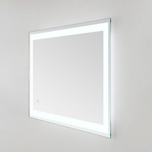 Safavieh HYATT, 24-Inch Aluminum LED Mirror – Sleek Silver & White Design for Modern Spaces, Easy Install LMR1000A