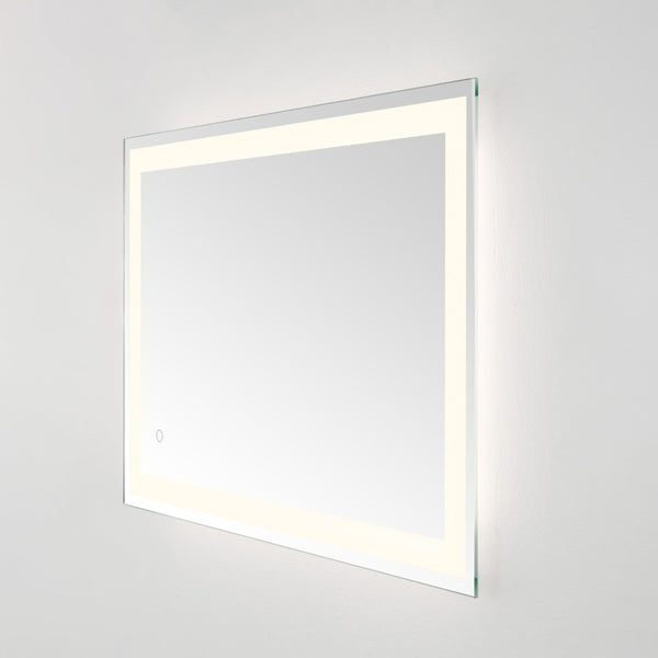 Safavieh HYATT, 24-Inch Aluminum LED Mirror – Sleek Silver & White Design for Modern Spaces, Easy Install LMR1000A