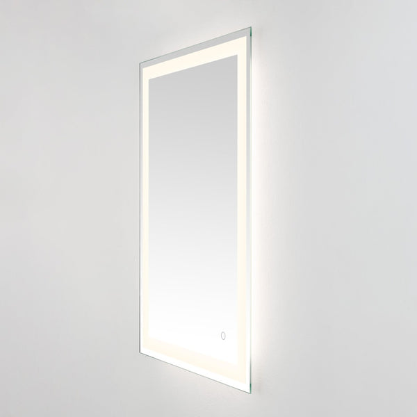 Safavieh HYATT, 24-Inch Aluminum LED Mirror – Sleek Silver & White Design for Modern Spaces, Easy Install LMR1000A