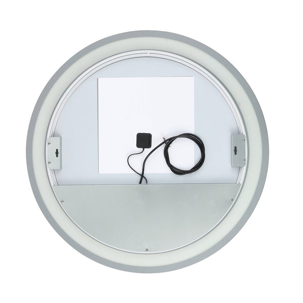 Safavieh CASPAR, 30-Inch Silver/White LED Mirror - Modern Aluminum Design for Bedrooms, Bathrooms & More LMR1001A