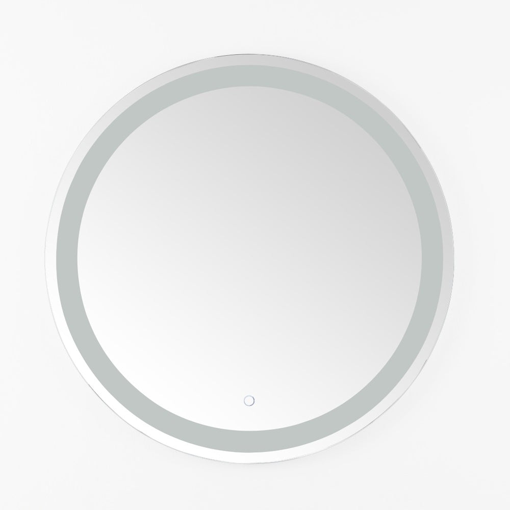 Safavieh CASPAR, 30-Inch Silver/White LED Mirror - Modern Aluminum Design for Bedrooms, Bathrooms & More LMR1001A