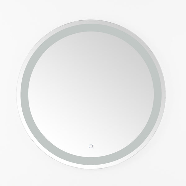 Safavieh CASPAR, 30-Inch Silver/White LED Mirror - Modern Aluminum Design for Bedrooms, Bathrooms & More LMR1001A