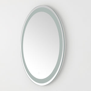Safavieh CASPAR, 30-Inch Silver/White LED Mirror - Modern Aluminum Design for Bedrooms, Bathrooms & More LMR1001A