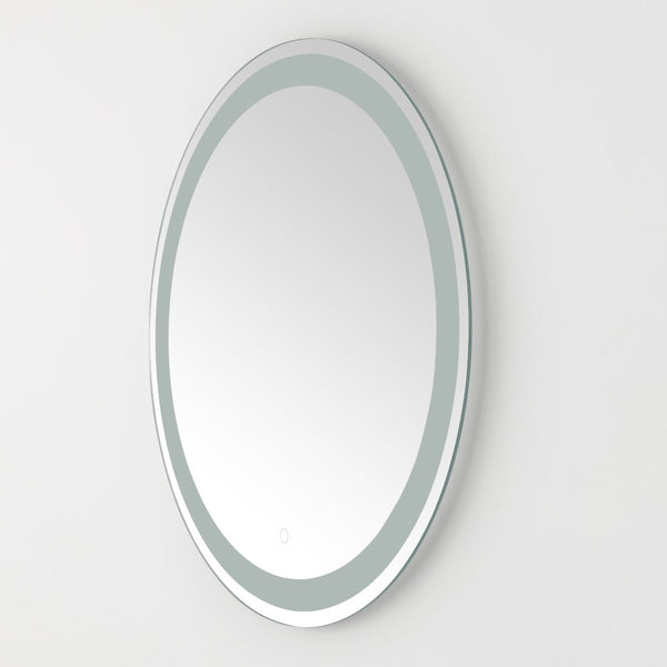 Safavieh CASPAR, 30-Inch Silver/White LED Mirror - Modern Aluminum Design for Bedrooms, Bathrooms & More LMR1001A