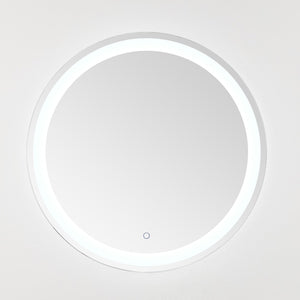 Safavieh CASPAR, 30-Inch Silver/White LED Mirror - Modern Aluminum Design for Bedrooms, Bathrooms & More LMR1001A