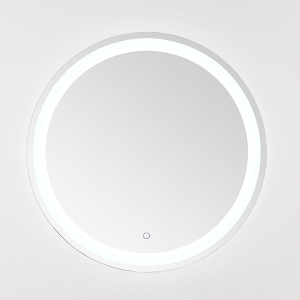 Safavieh CASPAR, 30-Inch Silver/White LED Mirror - Modern Aluminum Design for Bedrooms, Bathrooms & More LMR1001A