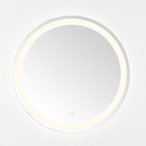Safavieh CASPAR, 30-Inch Silver/White LED Mirror - Modern Aluminum Design for Bedrooms, Bathrooms & More LMR1001A