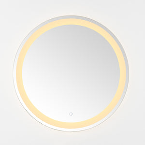 Safavieh CASPAR, 30-Inch Silver/White LED Mirror - Modern Aluminum Design for Bedrooms, Bathrooms & More LMR1001A