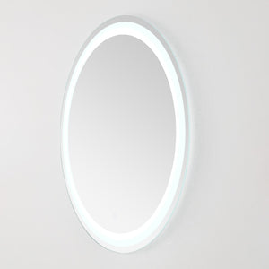 Safavieh CASPAR, 30-Inch Silver/White LED Mirror - Modern Aluminum Design for Bedrooms, Bathrooms & More LMR1001A