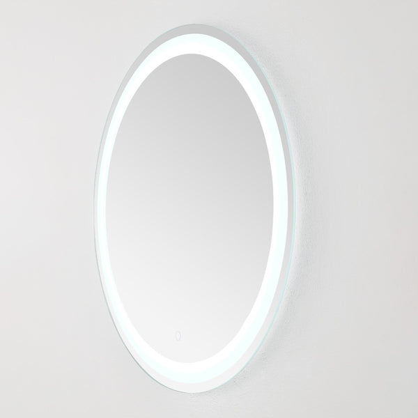 Safavieh CASPAR, 30-Inch Silver/White LED Mirror - Modern Aluminum Design for Bedrooms, Bathrooms & More LMR1001A