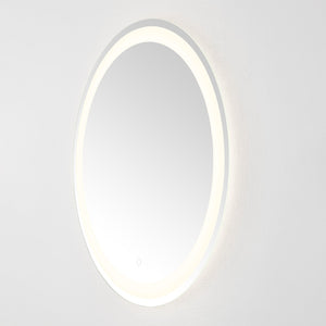 Safavieh CASPAR, 30-Inch Silver/White LED Mirror - Modern Aluminum Design for Bedrooms, Bathrooms & More LMR1001A