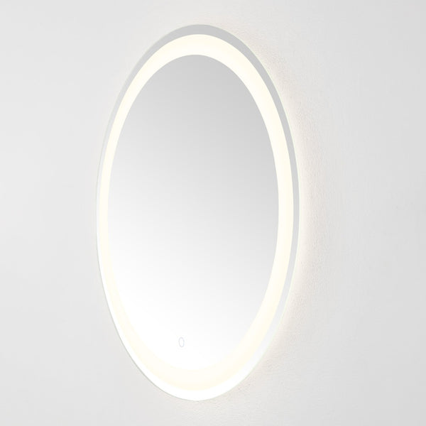 Safavieh CASPAR, 30-Inch Silver/White LED Mirror - Modern Aluminum Design for Bedrooms, Bathrooms & More LMR1001A