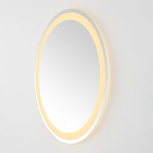 Safavieh CASPAR, 30-Inch Silver/White LED Mirror - Modern Aluminum Design for Bedrooms, Bathrooms & More LMR1001A