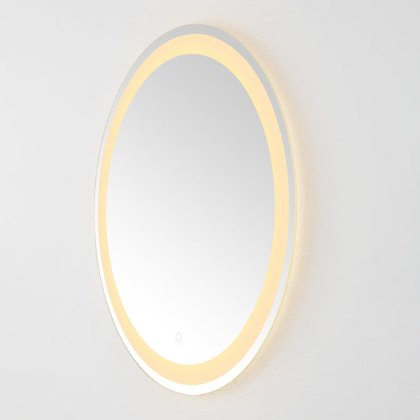 Safavieh CASPAR, 30-Inch Silver/White LED Mirror - Modern Aluminum Design for Bedrooms, Bathrooms & More LMR1001A