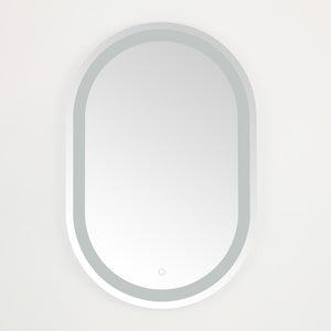 Safavieh CROSBY, 24-Inch LED Mirror with Silver/White Aluminum Frame – Modern Design for Effortless Grooming LMR1002A