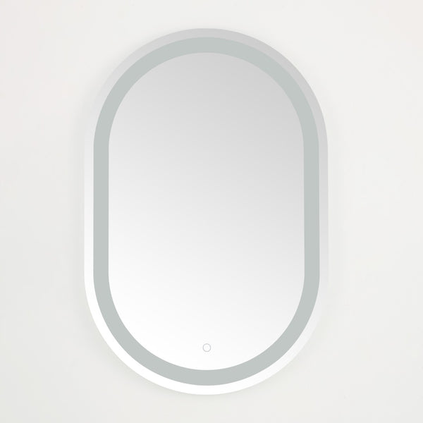 Safavieh CROSBY, 24-Inch LED Mirror with Silver/White Aluminum Frame – Modern Design for Effortless Grooming LMR1002A