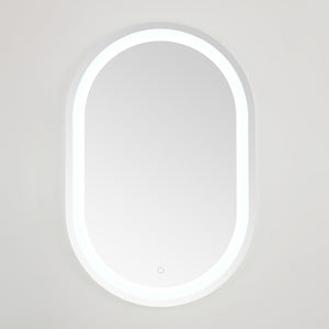 Safavieh CROSBY, 24-Inch LED Mirror with Silver/White Aluminum Frame – Modern Design for Effortless Grooming LMR1002A