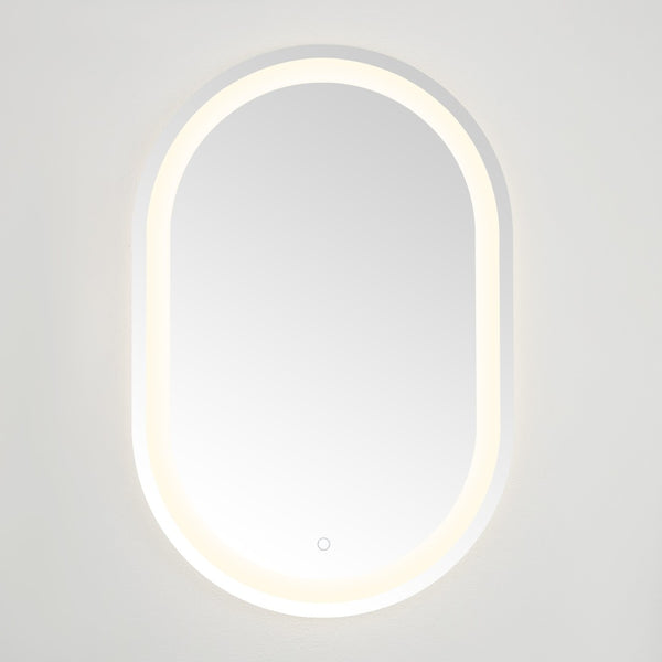 Safavieh CROSBY, 24-Inch LED Mirror with Silver/White Aluminum Frame – Modern Design for Effortless Grooming LMR1002A
