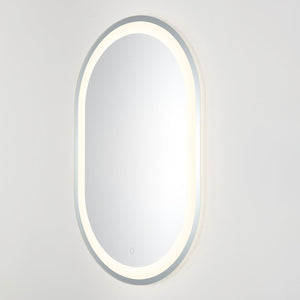 Safavieh CROSBY, 24-Inch LED Mirror with Silver/White Aluminum Frame – Modern Design for Effortless Grooming LMR1002A