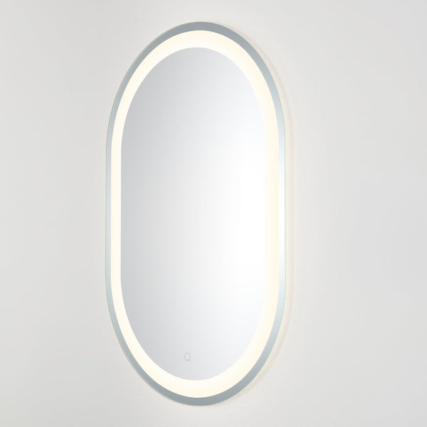 Safavieh CROSBY, 24-Inch LED Mirror with Silver/White Aluminum Frame – Modern Design for Effortless Grooming LMR1002A