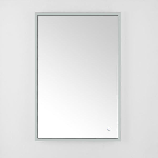 Safavieh HOUSTON, 24-Inch Silver/White Aluminum LED Mirror - Elegant Design with Energy-Efficient Lighting LMR1003A