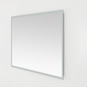 Safavieh HOUSTON, 24-Inch Silver/White Aluminum LED Mirror - Elegant Design with Energy-Efficient Lighting LMR1003A
