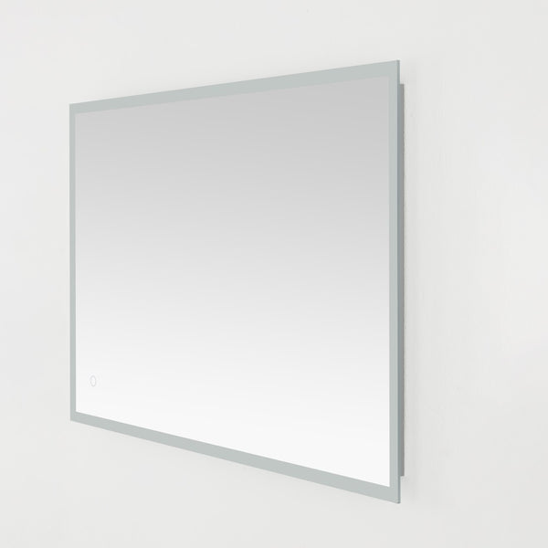 Safavieh HOUSTON, 24-Inch Silver/White Aluminum LED Mirror - Elegant Design with Energy-Efficient Lighting LMR1003A