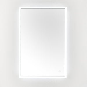 Safavieh HOUSTON, 24-Inch Silver/White Aluminum LED Mirror - Elegant Design with Energy-Efficient Lighting LMR1003A