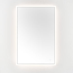 Safavieh HOUSTON, 24-Inch Silver/White Aluminum LED Mirror - Elegant Design with Energy-Efficient Lighting LMR1003A