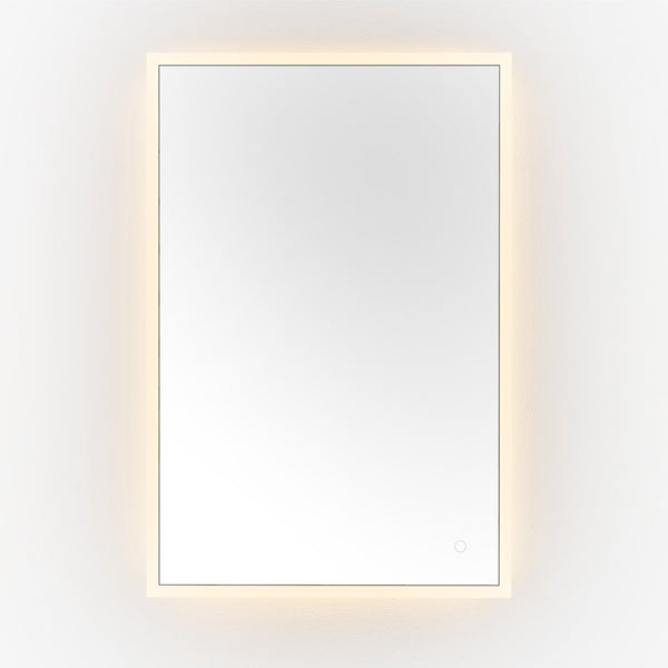 Safavieh HOUSTON, 24-Inch Silver/White Aluminum LED Mirror - Elegant Design with Energy-Efficient Lighting LMR1003A
