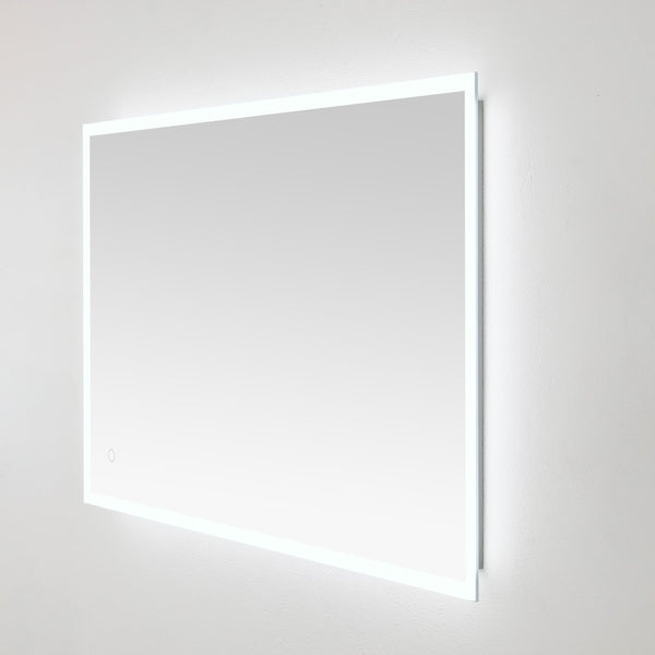 Safavieh HOUSTON, 24-Inch Silver/White Aluminum LED Mirror - Elegant Design with Energy-Efficient Lighting LMR1003A