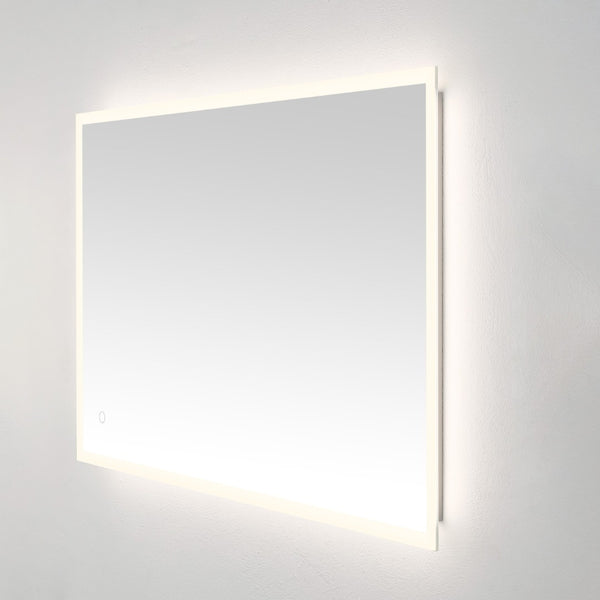 Safavieh HOUSTON, 24-Inch Silver/White Aluminum LED Mirror - Elegant Design with Energy-Efficient Lighting LMR1003A