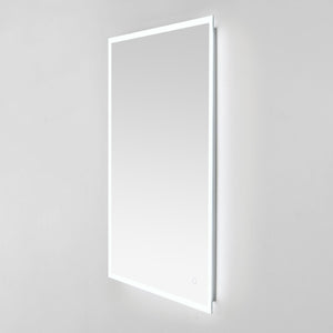 Safavieh HOUSTON, 24-Inch Silver/White Aluminum LED Mirror - Elegant Design with Energy-Efficient Lighting LMR1003A